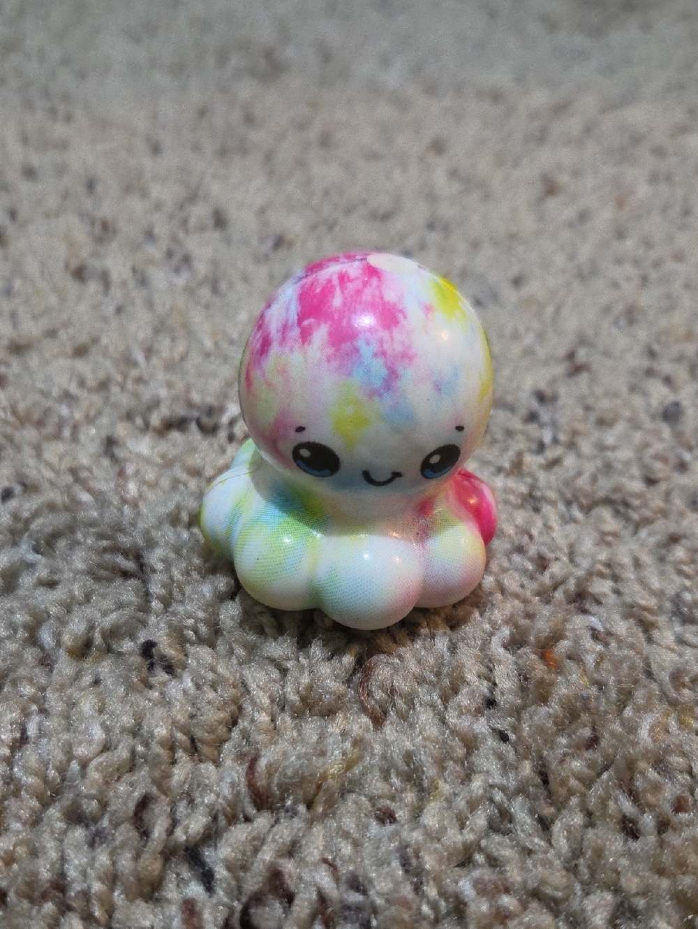 Kawaii Tie-Dye Octopus Stress Ball - Pink, Yellow, Blue